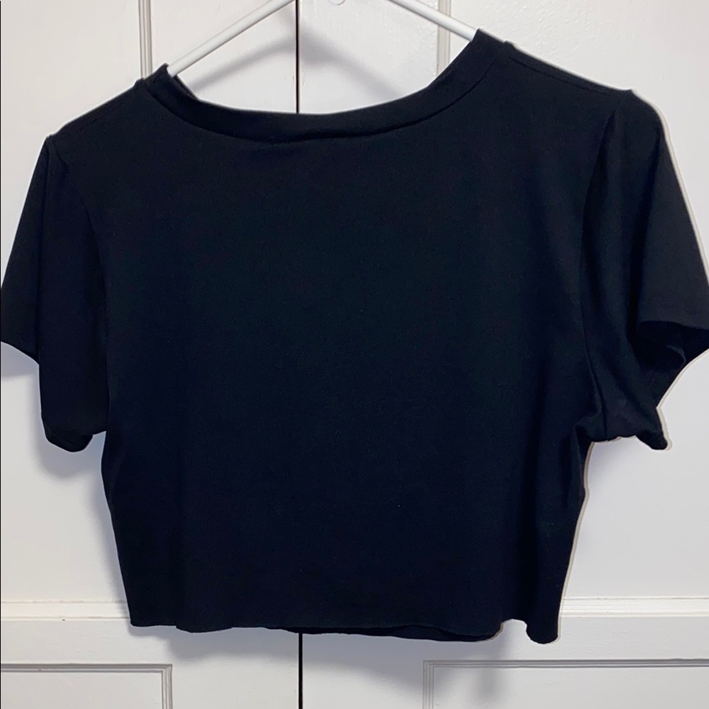 Windsor Medium Black Los Angeles Graphic Tee Crop Top - Picture 3 of 8